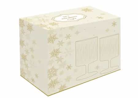 Set 2 Copos Água c/ pé 280ml Rim Gold - Easy Life