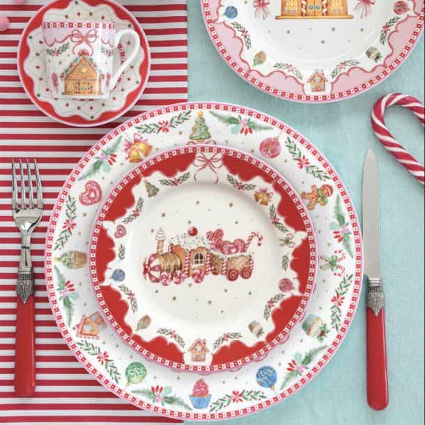 Set 4 pratos porcelana SWEET CHRISTMAS - Easy Life