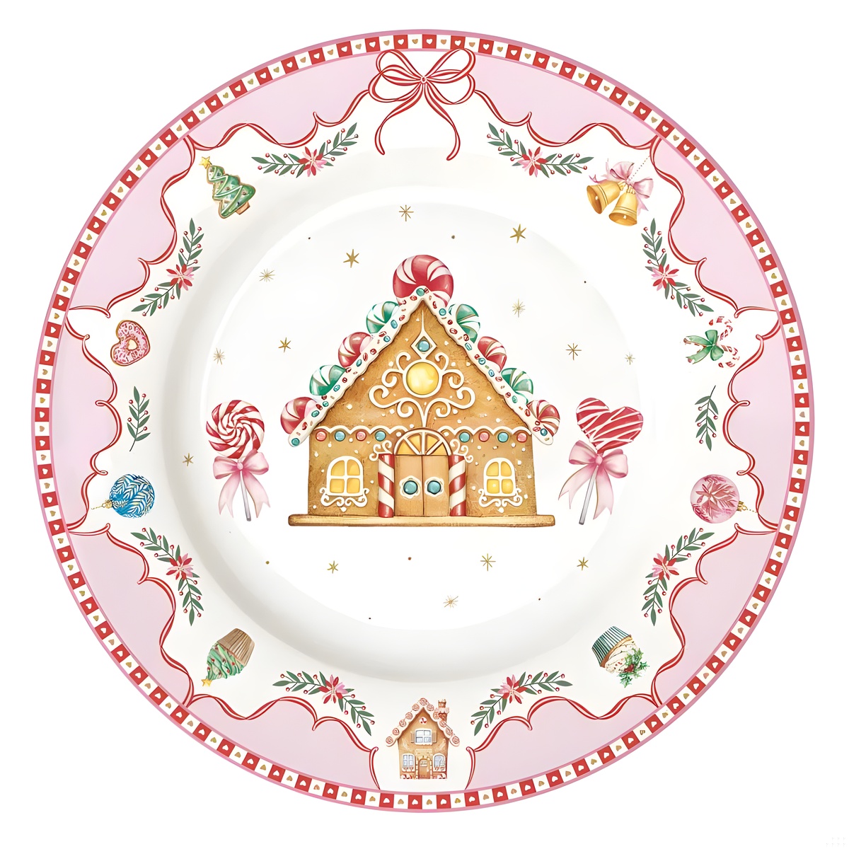 Prato sobremesa 19.5cm Sweet Christmas: Easy life Prato Sobremesa 19.5cm Sweet Christmas - Easy Life