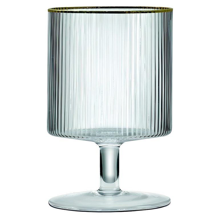 Set 2 copos água com pé 280ml Rim Gold – Easy Life Set 2 Copos Água c/ pé 280ml Rim Gold - Easy Life