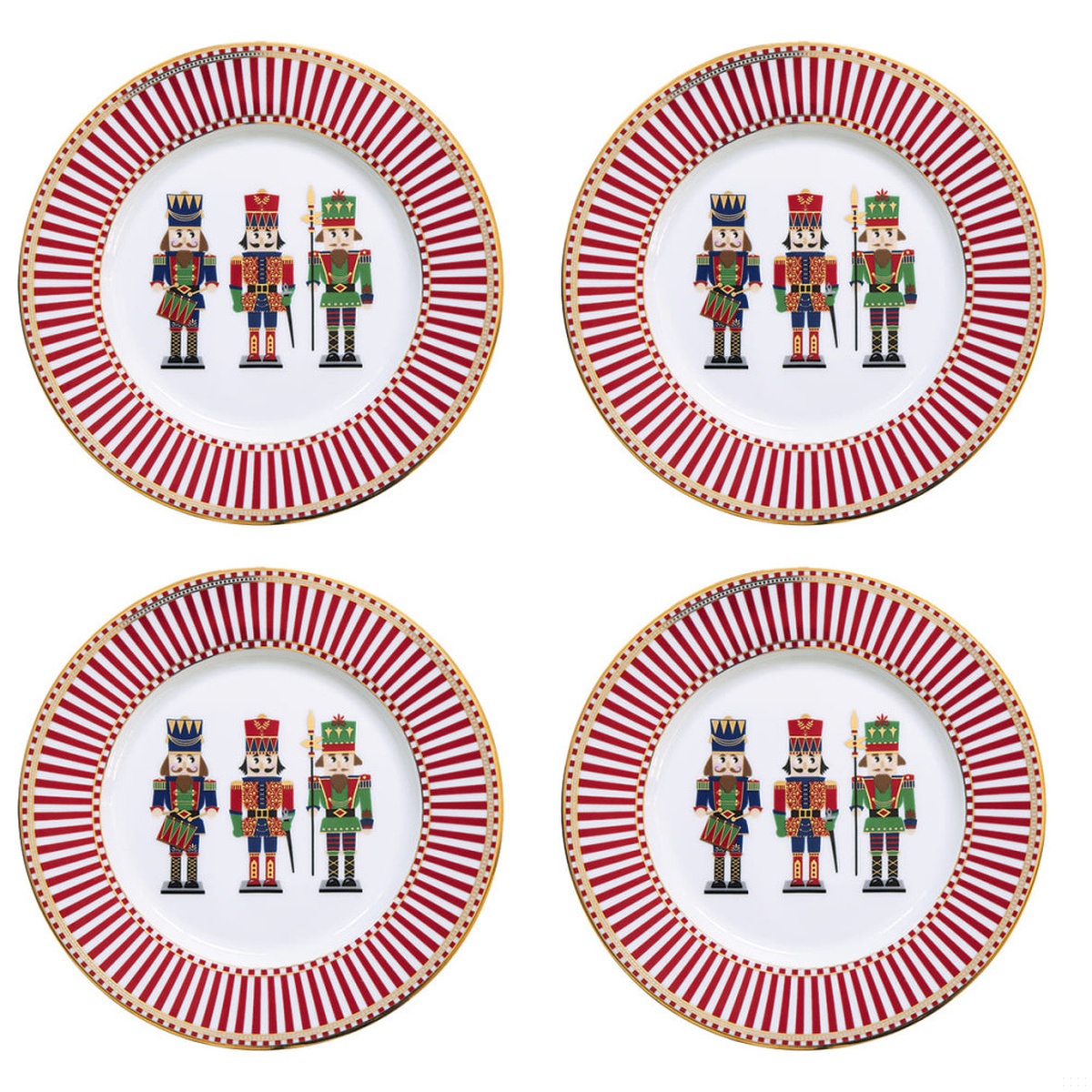 Set 4 pratos porcelana Nutcracker Easy Life Set 4 pratos porcelana Nutcracker - Easy Life