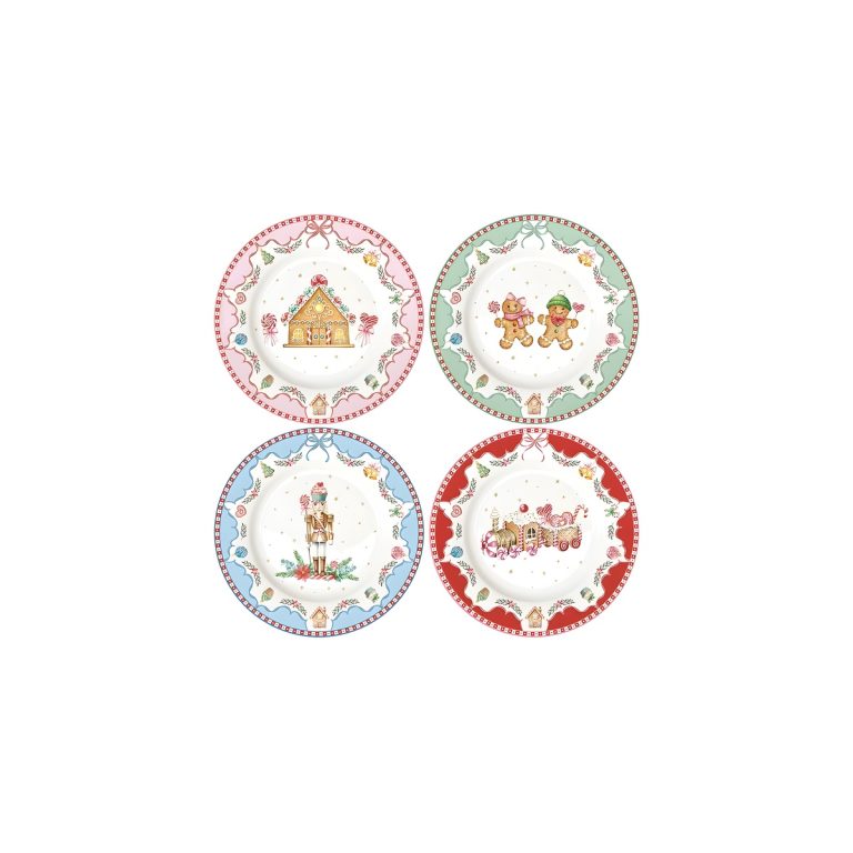 Set 4 pratos porcelana SWEET CHRISTMAS Easy Life Set 4 pratos porcelana SWEET CHRISTMAS - Easy Life