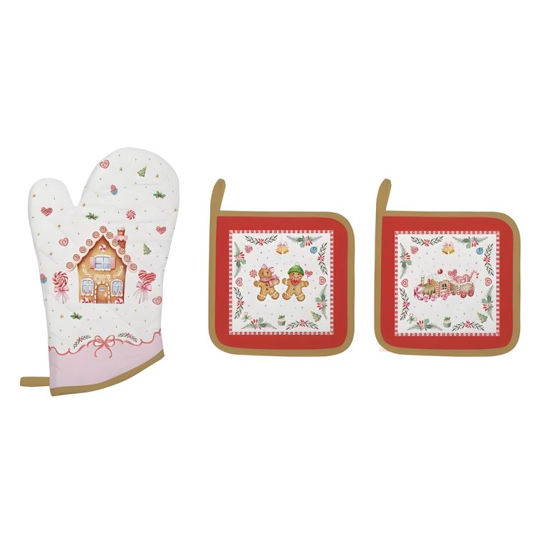 Set Luva + 2 Porta Panelas Sweet Christmas – Easy Life Set Luva + 2 Porta Panelas Sweet Christmas - Easy Life