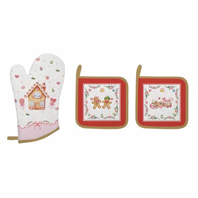 Set Luva + 2 Porta Panelas Sweet Christmas – Easy Life Set Luva + 2 Porta Panelas Sweet Christmas - Easy Life